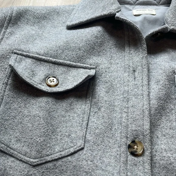 Jackson Rowe Grey Shacket - Picture 3 of 3